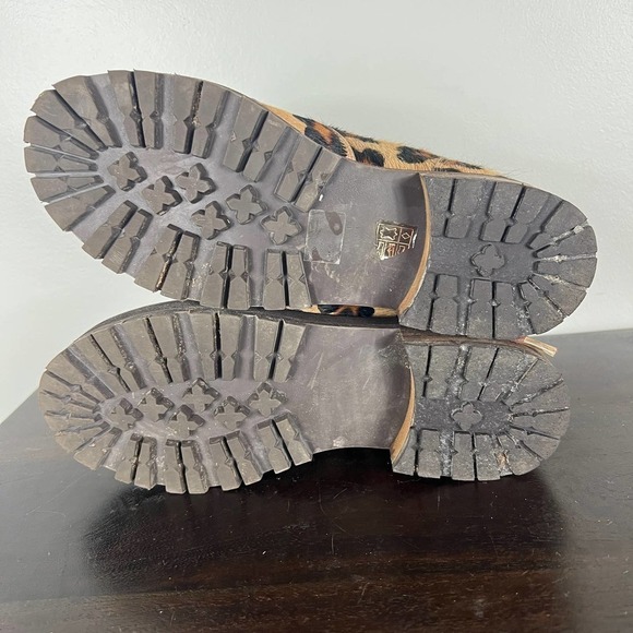 FREE PEOPLE LEOPARD‎ CALF HAIR COMBAT BOOTS WOMEN'S SIZE 37 - Picture 11 of 13